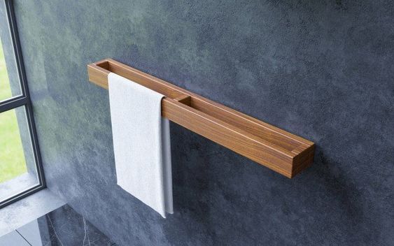 Wooden towel rack